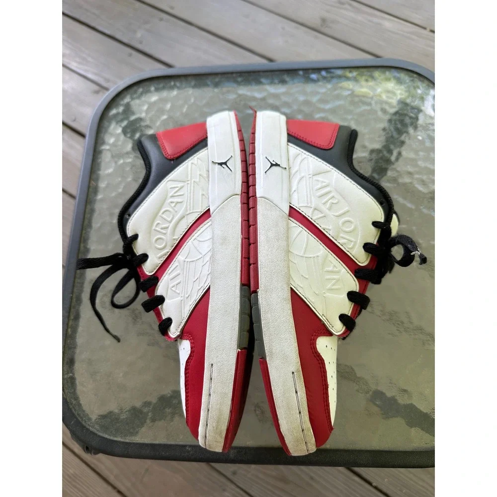 Jordan Low Top Sneakers Youth Size 6.5Y Red Black White Athletic Basketball Shoe